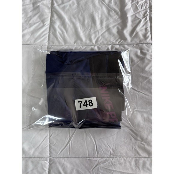 Nike Women's Pro Leggings, Dri-Fit 7/8 Crop 21" Blue/Purple Medium Compression - Picture 11 of 11